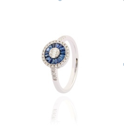 Anello Medea Donna in Oro bianco Zaffiri+Diamanti 0.44 Ct EST 4020.00 - EST 4020.00